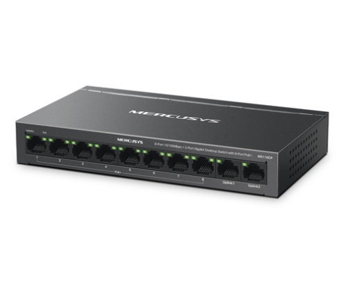 Mercusys MS110CP switch Fast Ethernet (10/100) Energía sobre Ethernet (PoE) Negro