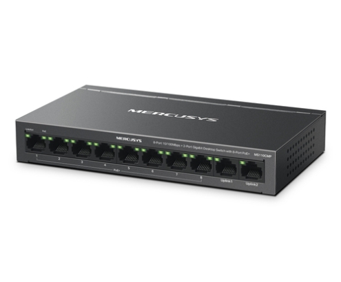 Mercusys MS110CP switch Fast Ethernet (10/100) Energía sobre Ethernet (PoE) Negro