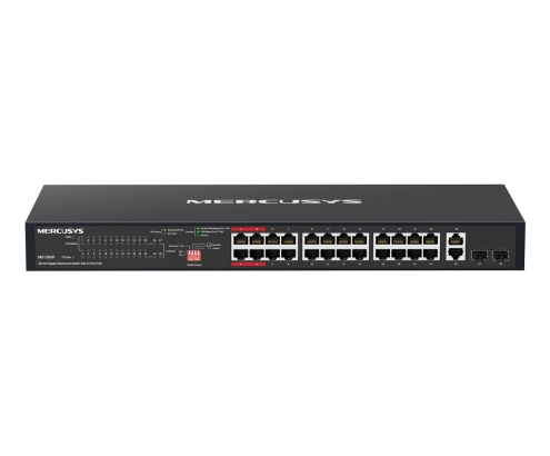 Mercusys MS128GP switch Gigabit Ethernet (10/100/1000) Energía sobre Ethernet (PoE) 1U Negro