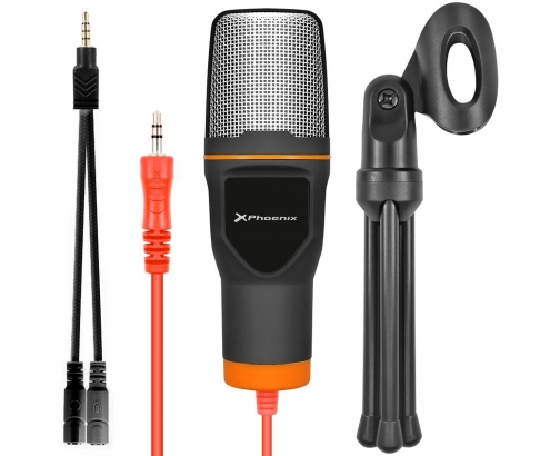 MICROFONO PHOENIX MULTIMEDIA PHPODCASTSTUDIO JACK 3.5MM