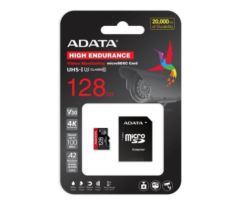 MICROSD ADATA 128GB CL10 UHS-I U3 V30S 100/80MBPS + ADAPTADOR SD