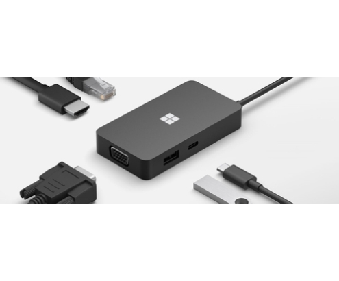 Microsoft 1E4-00002 base para portátil y replicador de puertos Negro