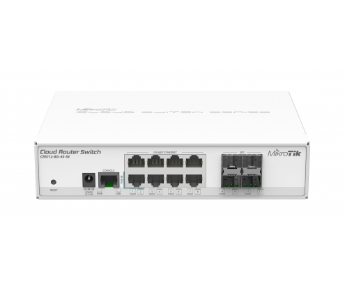 Mikrotik CRS112-8G-4S-IN switch L3 Gigabit Ethernet (10/100/1000) EnergÍ­a sobre Ethernet (PoE) Blanco