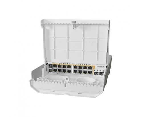Mikrotik netPower 16P L2/L3 Gigabit Ethernet (10/100/1000) EnergÍ­a sobre Ethernet (PoE) Blanco