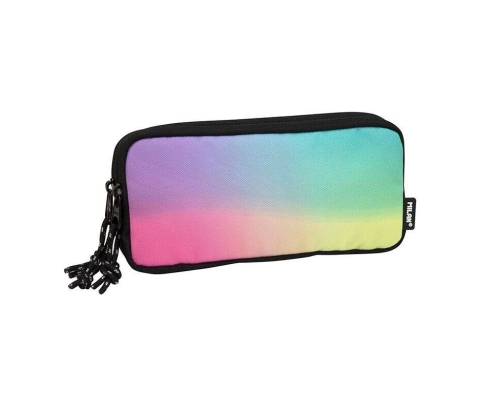 Milan Sunset Estuche Portatodo 3 Compartimentos - Tejido Resistente a las Roturas y Rasgaduras - Medidas 22x11x6.5cm - Modelo Color Negro