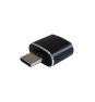 MINI ADAPTADOR AISENS USB 3.1 CONECTORES USB TIPO-C MACHO A USB -A HEMBRA 3A NEGRO A108-0369