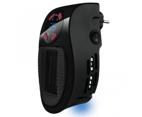 MINICALEFACTOR CERAMICO PORTATIL TAURUS TROPICANO PLUG HEATER 500W 2 INTENSIDADES CAUDAL AIRE CALIENTE TEMPORIZADOR NEGRO 947.428.000