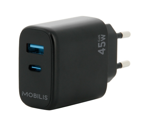 Mobilis 001363 cargador de dispositivo móvil Universal Negro Corriente alterna Auto