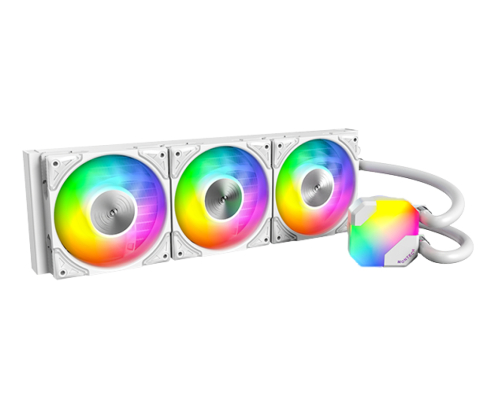 Montech HyperFlow ARGB 360 Procesador Sistema de refrigeración líquida todo en uno 12 cm Blanco 1 pieza(s)