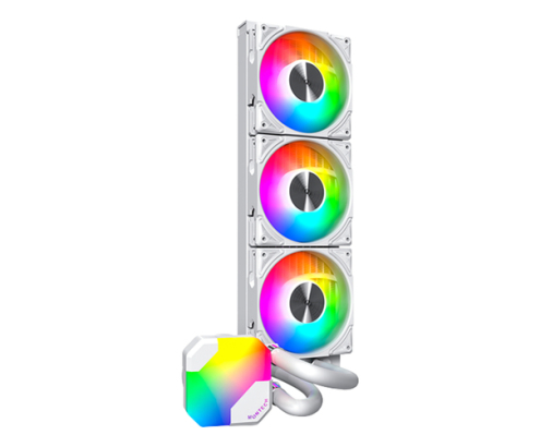 Montech HyperFlow ARGB 360 Procesador Sistema de refrigeración líquida todo en uno 12 cm Blanco 1 pieza(s)