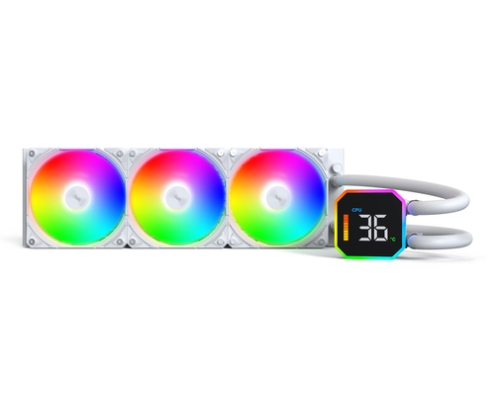 Montech HyperFlow Digital 360 Procesador Sistema de refrigeración líquida todo en uno 12 cm Blanco 1 pieza(s)