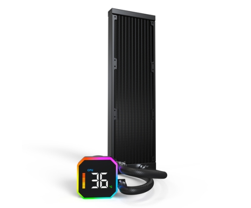 Montech HyperFlow Digital 360 Procesador Sistema de refrigeración líquida todo en uno 12 cm Negro 1 pieza(s)