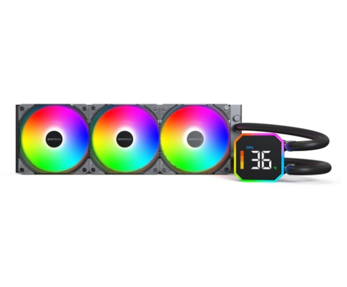 Montech HyperFlow Digital 360 Procesador Sistema de refrigeración líquida todo en uno 12 cm Negro 1 pieza(s)