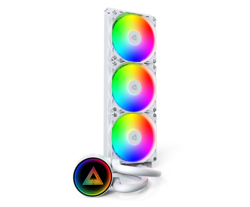 Montech LightFlow ARGB 360 Procesador Sistema de refrigeración líquida todo en uno 12 cm Blanco 1 pieza(s)