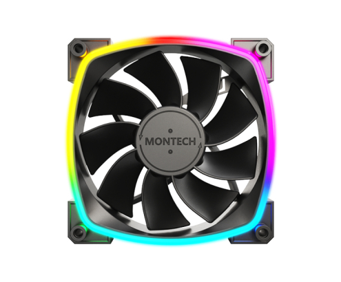Montech RX120 PWM Carcasa del ordenador Ventilador 12 cm Negro 1 pieza(s)