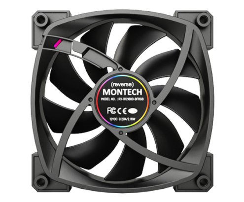 Montech RX120 PWM Carcasa del ordenador Ventilador 12 cm Negro 1 pieza(s)