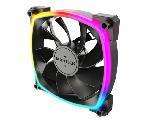 Montech RX120 PWM Carcasa del ordenador Ventilador 12 cm Negro 1 pieza(s)