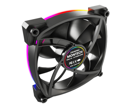 Montech RX120 PWM Carcasa del ordenador Ventilador 12 cm Negro 1 pieza(s)