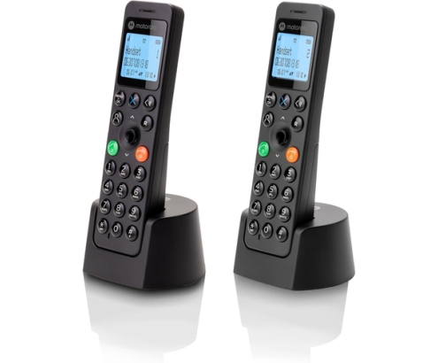 Motorola DOT202 Twin Teléfono DECT Identificador de llamadas Negro