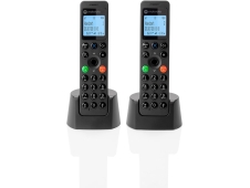 Motorola DOT202 Twin Teléfono DECT Identificador de llamadas Negro