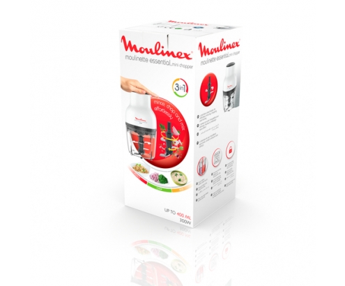 Moulinex DJ520 picadora eléctrica de alimentos 0,4 L 300 W Blanco