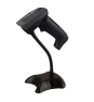 MS3-2D, Lector laser 2D, USB, Negro, con stand