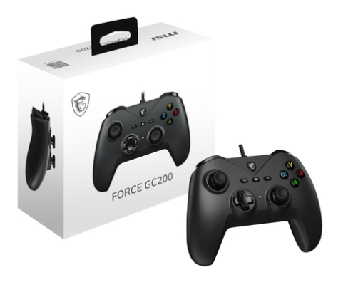 MSI FORCE GC200 mando y volante Negro USB Gamepad Analógico/Digital Android, PC