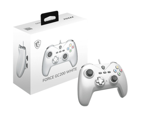 MSI FORCE GC200 WHITE mando y volante Blanco USB Gamepad Analógico/Digital Android, PC