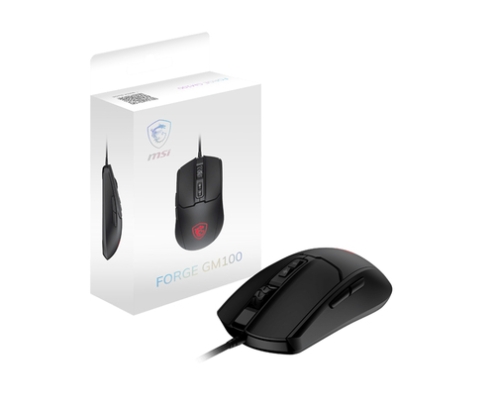MSI FORGE GM100 ratón Juego Ambidextro USB tipo A Óptico 6400 DPI