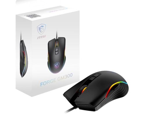 MSI FORGE GM300 ratón Juego Ambidextro USB tipo A Óptico 7200 DPI