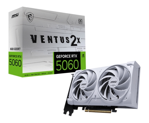 MSI GeForce RTX 5060 8G VENTUS 2X OC WHITE NVIDIA 8 GB GDDR7