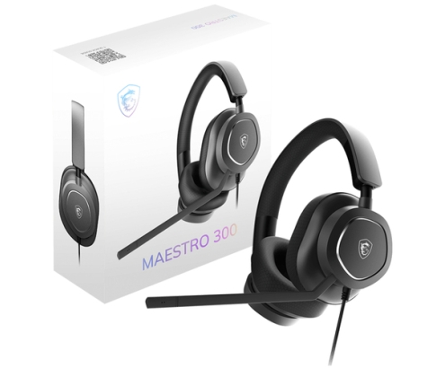 MSI Maestro 300 Auriculares Alámbrico Diadema Juego USB Type-C / USB Type-A Negro