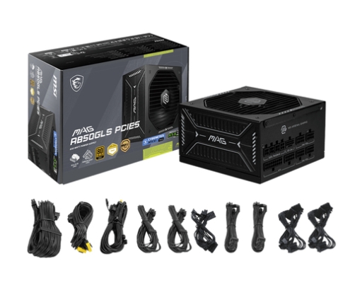 MSI MAG A850GLS PCIE5 unidad de fuente de alimentación 850 W 24-pin ATX ATX Negro
