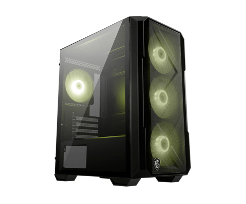 MSI MAG FORGE M120R AIRFLOW carcasa de ordenador Mini Tower Negro, Transparente