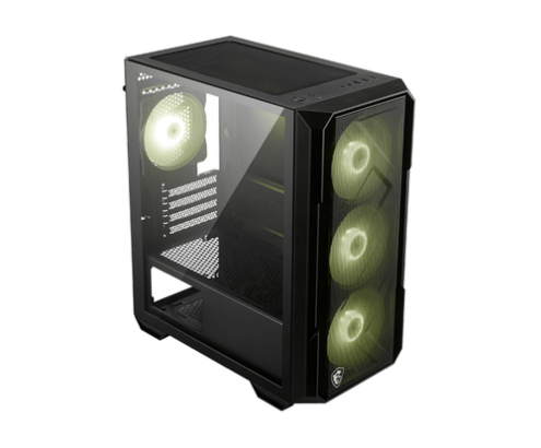 MSI MAG FORGE M120R AIRFLOW carcasa de ordenador Mini Tower Negro, Transparente