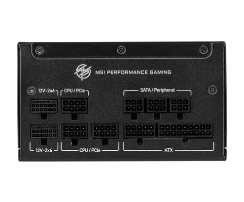 MSI MPG A1000GS PCIE5 unidad de fuente de alimentación 1000 W 24-pin ATX ATX Negro