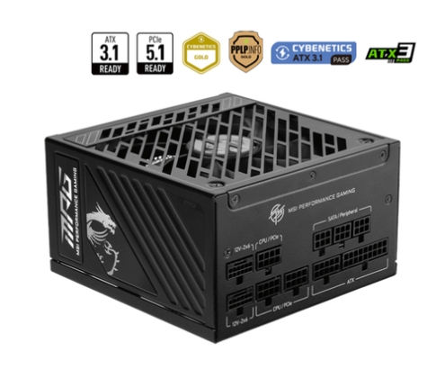 MSI MPG A1250GS PCIE5 unidad de fuente de alimentación 1250 W 20+4 pin ATX ATX Negro