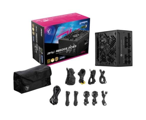 MSI MPG A850GS PCIE5 unidad de fuente de alimentación 850 W 24-pin ATX ATX Negro