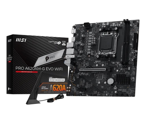 MSI Pro A620AM-G EVO WIFI AMD A620A Zócalo AM5 micro ATX