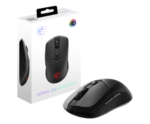 MSI VERSA 300 ratón Juego mano derecha RF Wireless + Bluetooth + USB Type-C Óptico 8000 DPI
