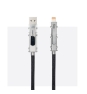 Nanocable 10.01.2601 cable USB 1 m USB A/USB C USB C/Lightning Negro, Gris
