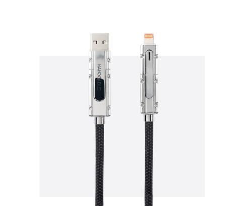Nanocable 10.01.2601 cable USB 1 m USB A/USB C USB C/Lightning Negro, Gris