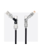 Nanocable 10.01.2602 cable USB 2 m USB A/USB C USB C/Lightning Negro, Gris
