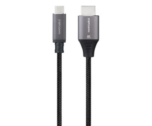 Nanocable 10.15.5262 adaptador de cable de vídeo 1,8 m USB Tipo C HDMI Negro