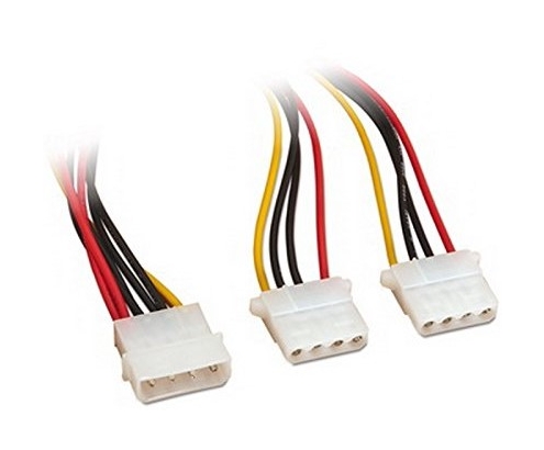 Nanocable 10.19.0401 Cable de alimentación divisor MOLEX 5.25/M-2x5.25/H 20 cm Molex (4-pin) 2x Molex (4-pin)