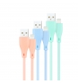 Nanocable 3 Cables Lightning a USB 2.0, Lightning/M-USB A/M, Rosa, Azul y Verde, 1 m