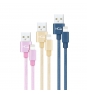 Nanocable 3 Cables Lightning a USB 2.0, Lightning/M-USB A/M, Rosa, Dorado y Azul PacÍ­fico, 1 m