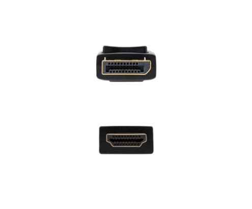 Nanocable Cable Conversor DISPLAYPORT a HDMI, DP/M - HDMI/M, Negro, 0.5 m
