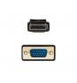 Nanocable Cable Conversor DisplayPort a VGA, DP/M - VGA/M, 1 m Negro