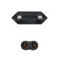 Nanocable Cable de Alimentación con forma 8, CEE7/16/M – C7/H, Negro, 3m